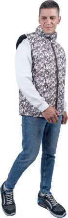 Жилет САТУРН зимний (бежевый/коричневый)