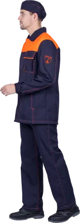 Костюм ХИМОС противокислотный (т.синий/оранжевый)