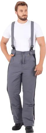 Брюки ХАЙ-ТЕК зимние (серый/черный)