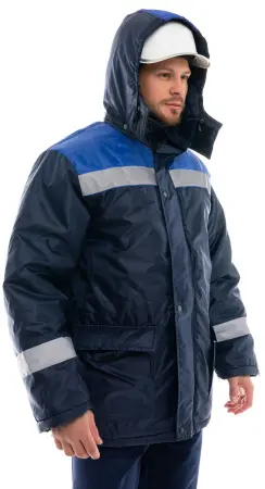 Куртка СТАНДАРТ зимняя с СОП (т.синий/васильковый)