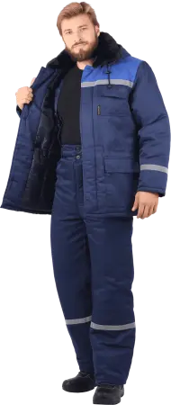 Костюм ЗИМА зимний СОП с БР (т.синий/василёк)