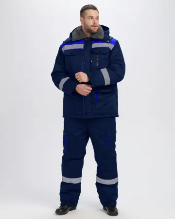 Костюм НЕЙЧ-ПРЕМИУМ зимний с ПК (т.синий/васильковый)