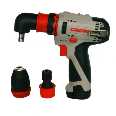 Аккумуляторный шуруповерт CROWN CT21072HQX-2 BMC 12В Li-ion 2х2,0Ач 380/1250об/мин