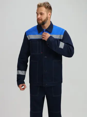 Костюм ЛИГОР-1 СОП с БР (т.синий/васильковый)