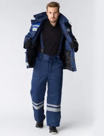 Костюм ГОРИЗОНТ-ЛЮКС зимний с БР (т.синий/васильковый)