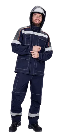 Костюм МЕГАСТАТОЙЛ NEW с БР (т.синий/серый/оранжевый)