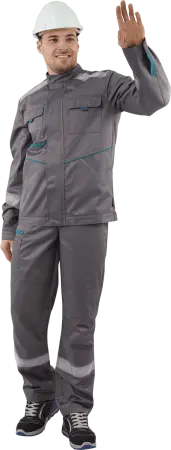 Костюм ГАЛАКТИКА с ПК (серый/бирюзовый)