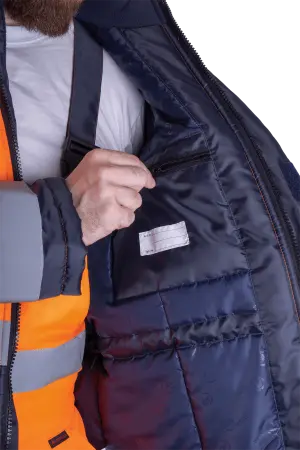 Костюм БРАЙТ зимний с ПК (оранжевый/синий)