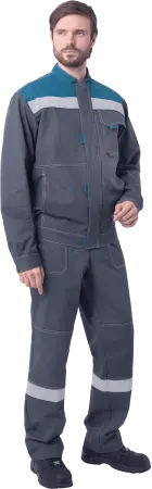 Костюм РАЦИОНАЛИЗАТОР с ПК (серый/бирюзовый)