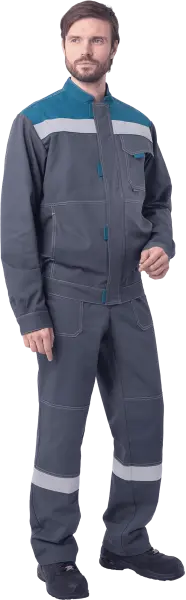 Костюм РАЦИОНАЛИЗАТОР с ПК (серый/бирюзовый)