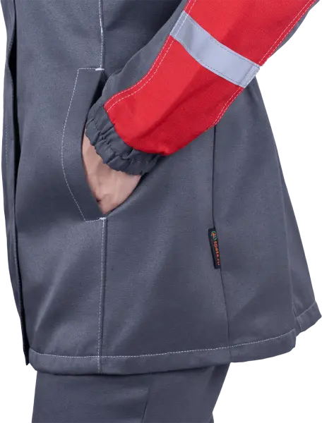 Костюм РОУД женский с БР (серый/красный)