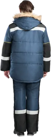 Костюм УРАГАН зимний с ПК (т.синий/черный)