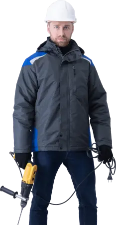 Куртка ШТУРМАН демисезонная (серый/васильковый)