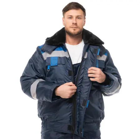 Костюм ОРИОН зимний с ПК (т.синий/васильковый)