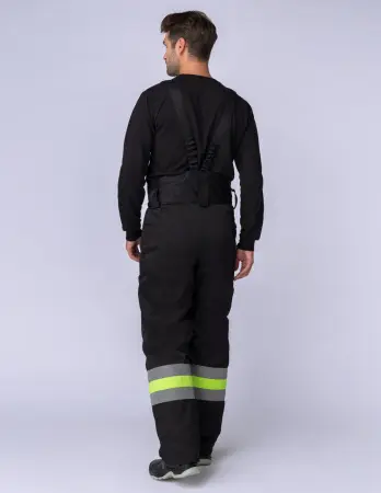 Костюм ДОРОЖНИК зимний с БР (лимонный/черный)