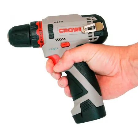 Аккумуляторный шуруповерт CROWN CT21072HX-2 BMC 12В Li-ion 2х2,0Ач 380/1250об/мин