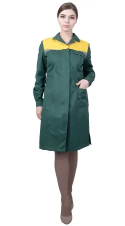 Халат RONTA HL9 женский (т.зеленый/желтый)
