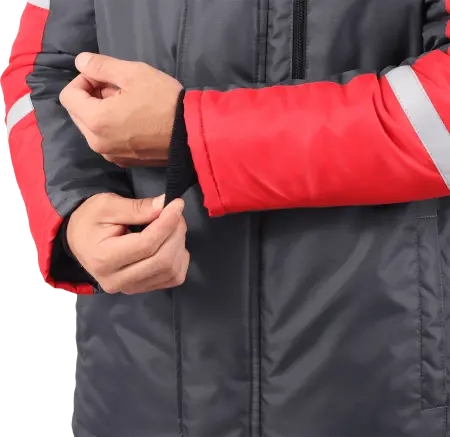 Костюм РОУД зимний с ПК (т.серый/красный)