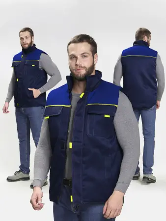 Жилет ФЛОФТ зимний (т.синий/васильковый)