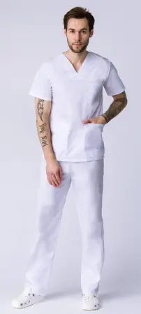 Костюм хирурга с БР (белый) мужские медицинские