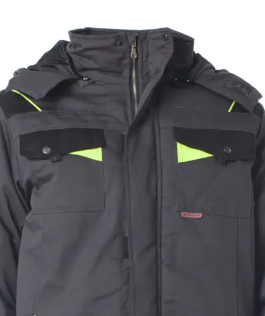 Костюм КОРВЕТ зимний с БР (т.серый/черный/лимон)