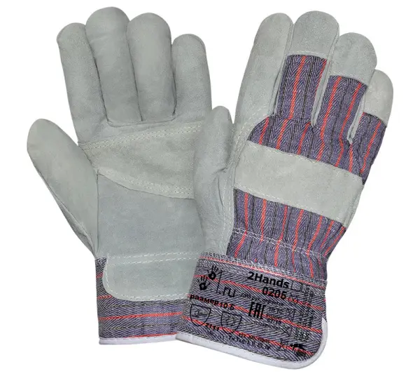 Перчатки 2HANDS 0205 комбинированные спилковые Перчатки 2HANDS 0205 комбинированные спилковые