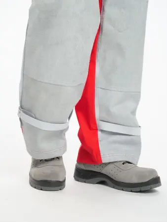 Комбинезон пескоструйщика VECTOR (серый/красный) Комбинезон пескоструйщика VECTOR (серый/красный)