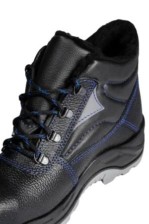 Ботинки СОЮЗНИК ПУ/ТПУ нат.кожа иск.мех с МП (черный)