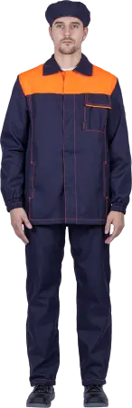 Костюм ХИМОС противокислотный (т.синий/оранжевый)