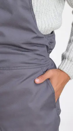 Полукомбинезон RONTA PL585 с СОП зимний (т.серый/черный)