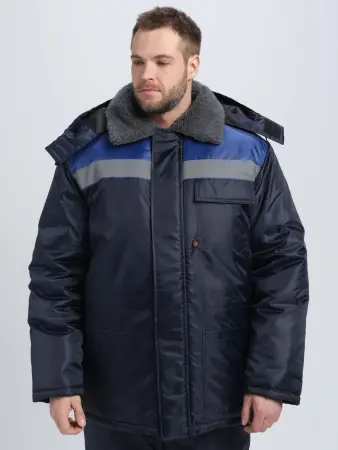 Куртка БРИГАДА NEW Оксфорд зимняя (т.синий/васильковый)