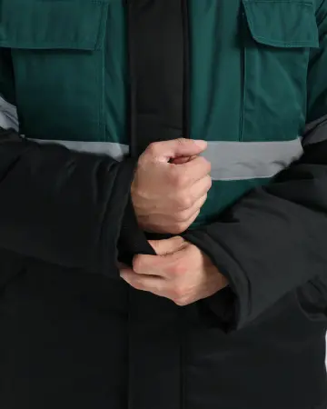 Костюм НОРДХАРД-2 СОП У. зимний с ПК (черный/т.зеленый)