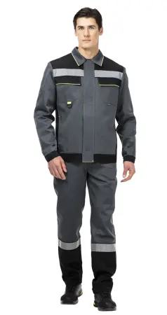 Костюм ДЖОКЕР NEW с БР (т.серый/черный/лаймовый)