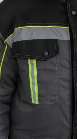 Костюм RONTA KS580 зимний с ПК (т.серый/черный/лайм)