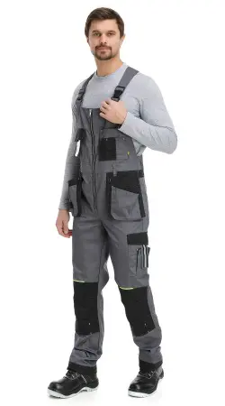 Полукомбинезон RONTA PL205 (т.серый/черный/лаймовый)