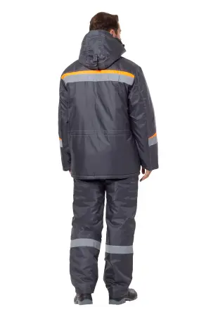 Костюм КОМФОРТ зимний с ПК (т.серый/оранжевый)