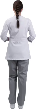Костюм МИРАЖ женский (белый/серый) женские медицинские