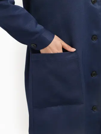 Халат ЛИГОР женский (т.синий/васильковый)