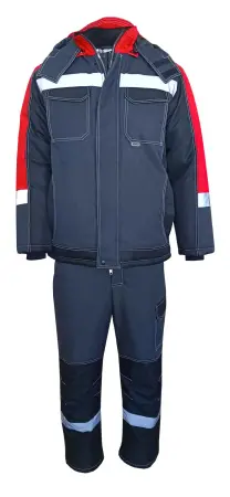 Костюм ЮКОН-МЕМБРАНА зимний с БР (т. серый/черный/красный)