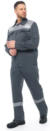 Костюм ОПТИМАЛ СОП с ПК (т.серый/серый)