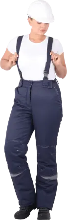 Костюм КМ-10 ЛЮКС жен. зимний c БР (василек/т.синий)