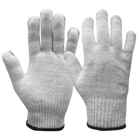 Перчатки СТАНДАРТ рабочие Х/Б c машинным оверлоком (белый)