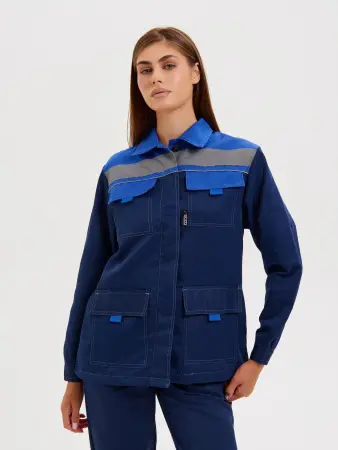 Костюм НОВА женский с БР (синий/васильковый)