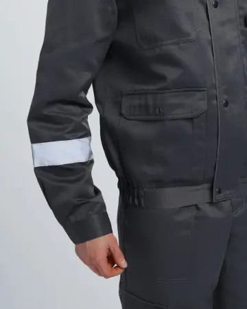 Костюм НЕЙЧ-2 СОП К. с капюшоном с ПК (т.серый/св.серый)