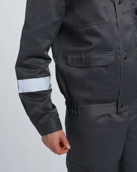 Костюм НЕЙЧ-2 СОП К. с капюшоном с ПК (т.серый/св.серый)