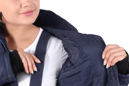 Костюм КМ-10 ЛЮКС жен. зимний c БР (василек/т.синий)