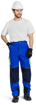 Брюки РЕЙН (василек/т.синий/лайм)