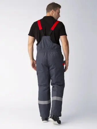 Костюм ВЕКТРОН-2 СОП зимний с ПК (черный/красный/серый)