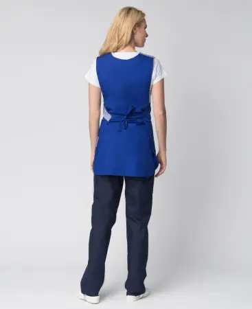 Фартук-сарафан УТРО (васильковый/полоска) Фартук-сарафан УТРО (васильковый/полоска)