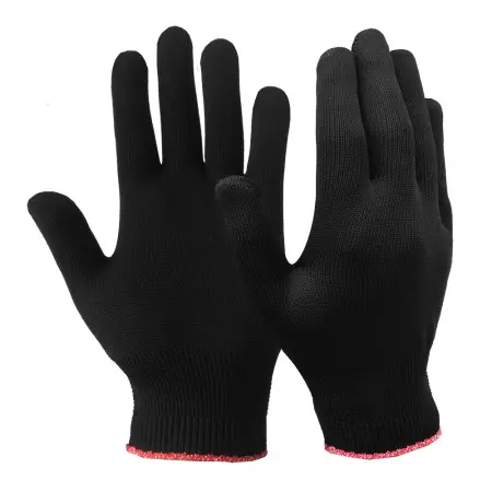 Перчатки нейлоновые тонкие 3-нити 13 класс (черный)